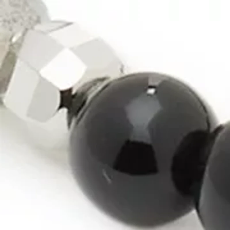 Silver Plated Stone Charm Protection Bracelet