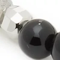 Silver Plated Stone Charm Protection Bracelet