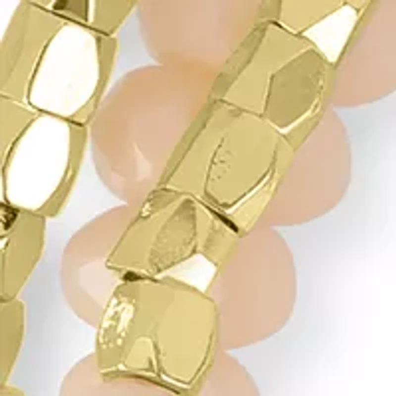 Plated Glass Wrap Bracelet or Necklace
