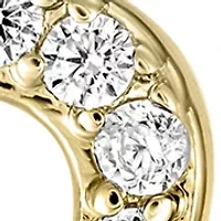 Open Heart Crystal Stud Earrings
