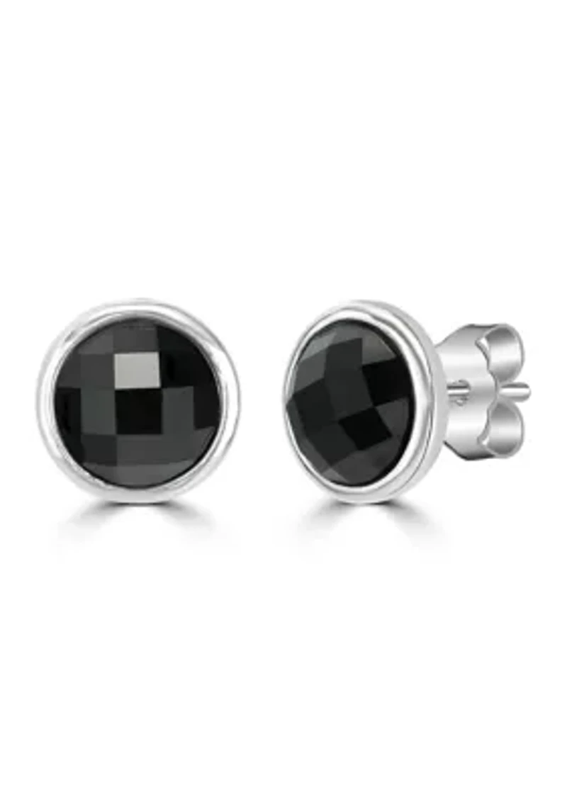 Sterling Silver Cubic Zirconia Brio Stud Earrings