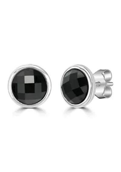 Sterling Silver Cubic Zirconia Brio Stud Earrings