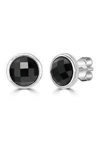 Sterling Silver Cubic Zirconia Brio Stud Earrings