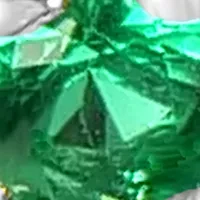 Fine Silver Plated Green CZ Pave Hoops