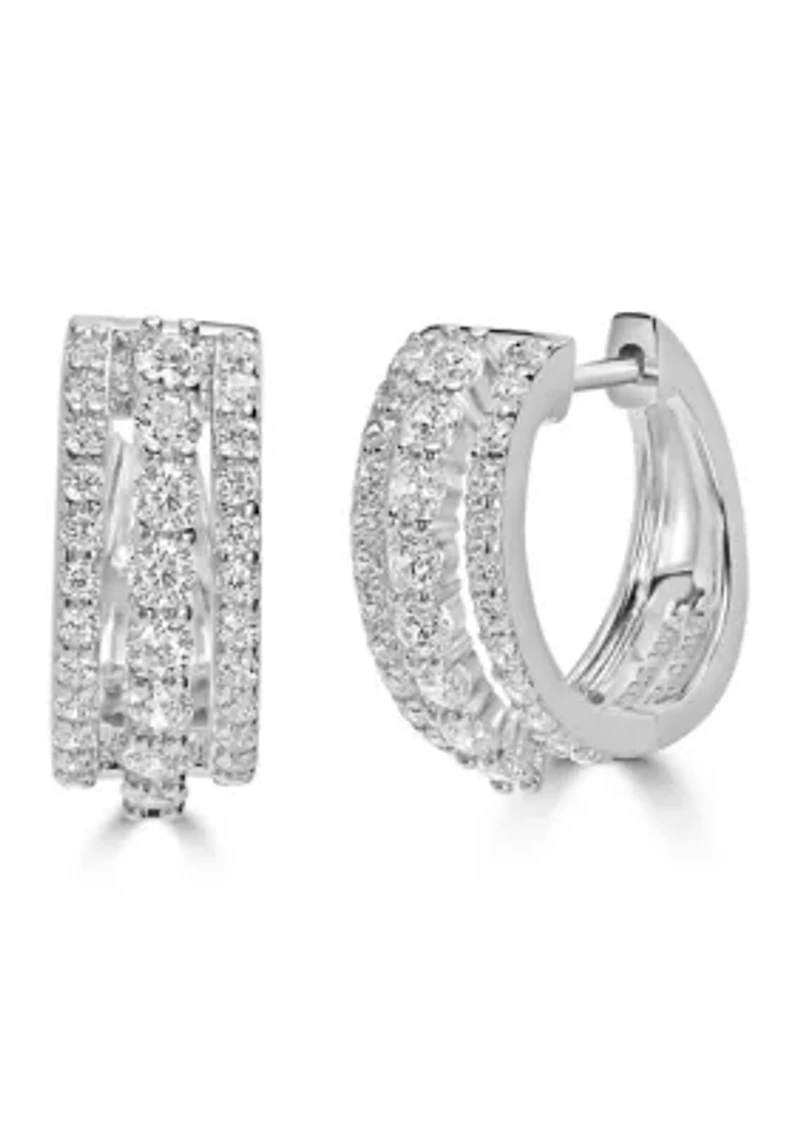 Cubic Zirconia Hoop Earrings