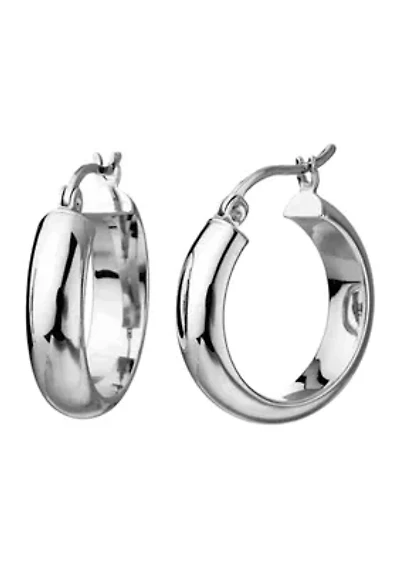 Tube Hoop Sterling Silver Clicktop Earrings