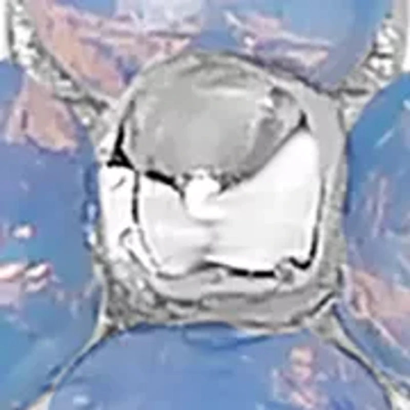 Blue Flower Huggie Hoop Earrings