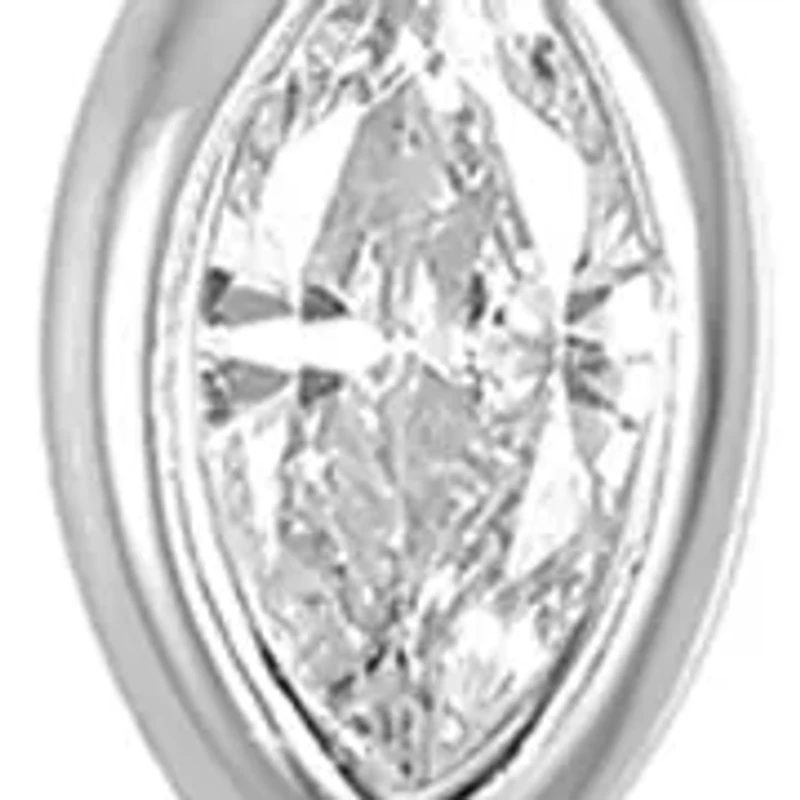 Sterling Silver Cubic Zirconia Chain Drop Earrings