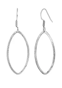 Sterling Silver Marquise Drop Earrings