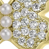 Fine Plated Cubic Zirconia Butterfly Stud Earrings