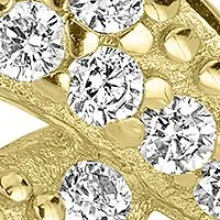 Gold Over Sterling Silver Pavé Cubic Zirconia Knot Stud Earrings