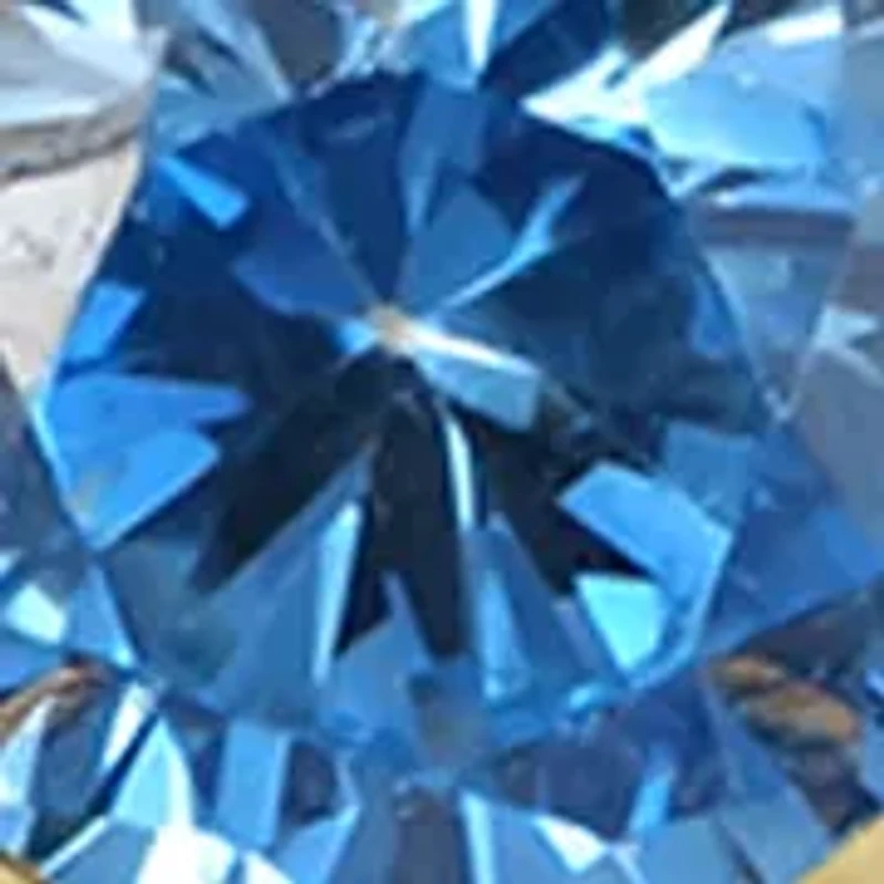 Gold-Plated Sterling Silver Aqua Cubic Zirconia Hoop Earrings