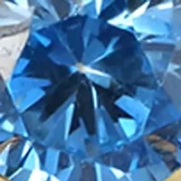 Gold-Plated Sterling Silver Aqua Cubic Zirconia Hoop Earrings