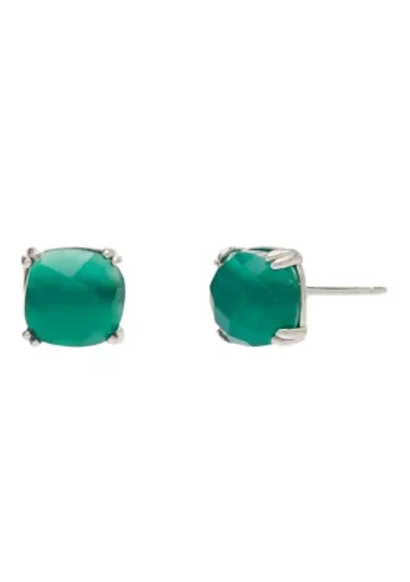 Sterling Silver Cubic Zirconia Stud Earrings Set 