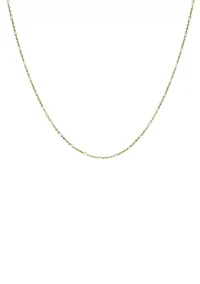 Stone Chain Necklace in Gold Over Sterling Silver