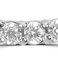 Sterling Silver CZ Prong Set Bar Necklace