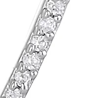 Silver-Plated Cubic Zirconia Open Teardrop Earrings
