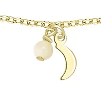 Gold Plated Mother of Pearl Moon Anklet