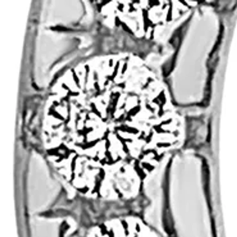 Sterling Silver Cubic Zirconia Horseshoe Stud Earrings