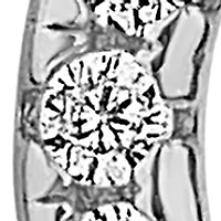 Sterling Silver Cubic Zirconia Horseshoe Stud Earrings