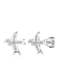 Dove Sterling Silver Stud Earrings