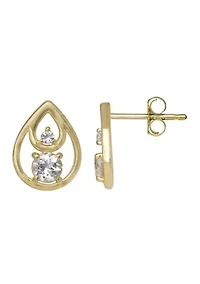 Teardrop Stud Earrings