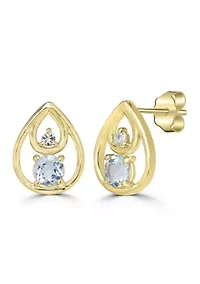 Teardrop Stud Earrings