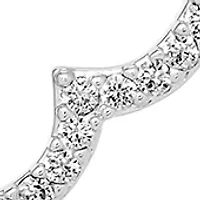 Silver Plated Cubic Zirconia Open Clover Drop Earrings