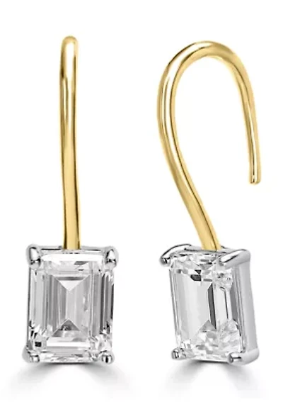 Fine Plated Cubic Zirconia Drop Earrings