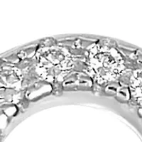 Sterling Silver Cubic Zirconia Horseshoe Pendant Necklace