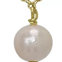 Sterling Silver Pearl Station Necklace