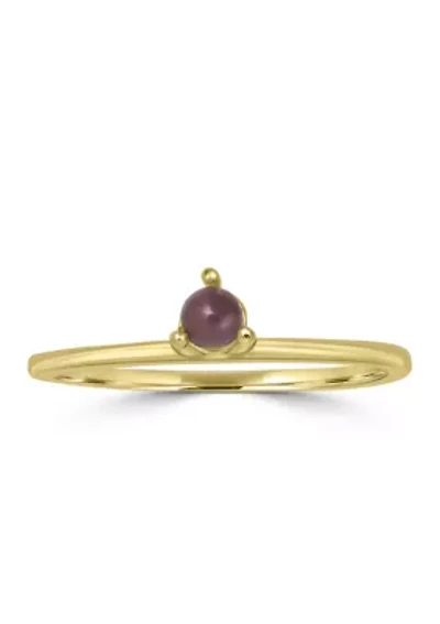 Gold Plated Round Stone Ring