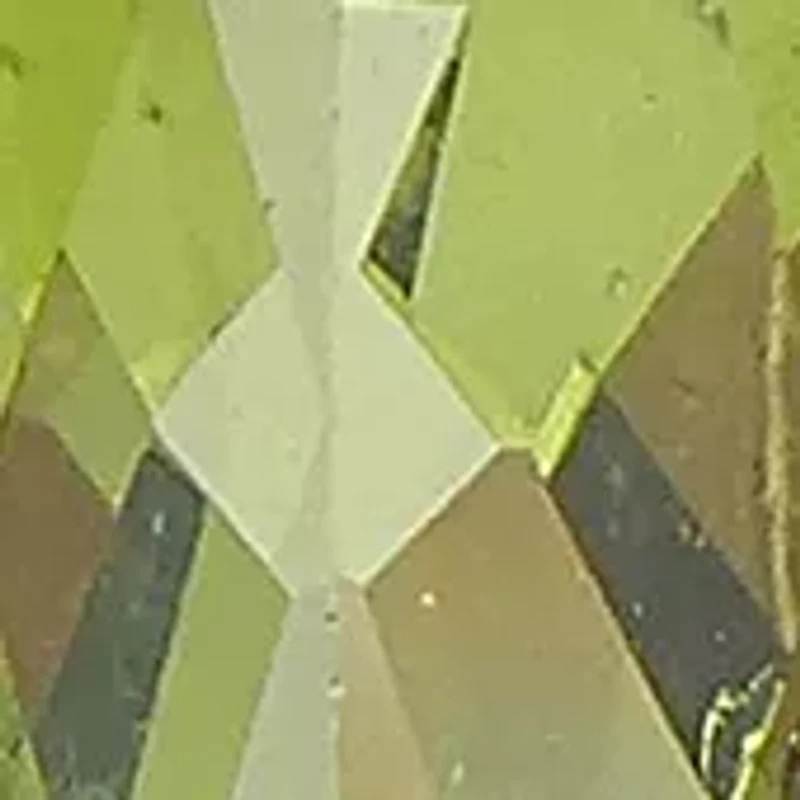 Gold over Sterling Silver Peridot and White topaz Oval Ring