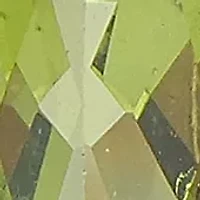 Gold over Sterling Silver Peridot and White topaz Oval Ring