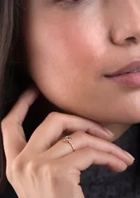 Gold over Sterling Silver Peridot and White topaz Oval Ring