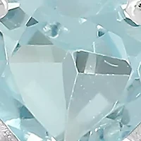 Amethyst and Blue Topaz Sterling Silver Two Heart Ring