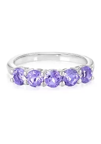 Sterling Silver Amethyst Band Ring
