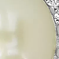 Sterling Silver Pearl Cubic Zirconia Border Ring