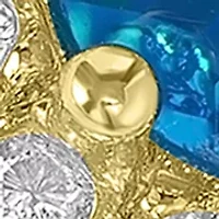 Gold-Plated Cushion Cut Cubic Zirconia Pavé Ring