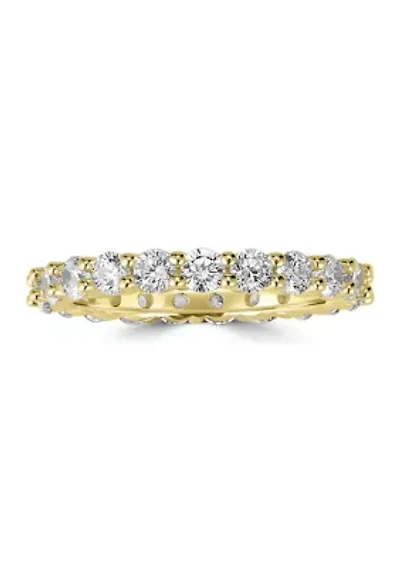 Sterling Silver Cubic Zirconia Eternity Band Ring