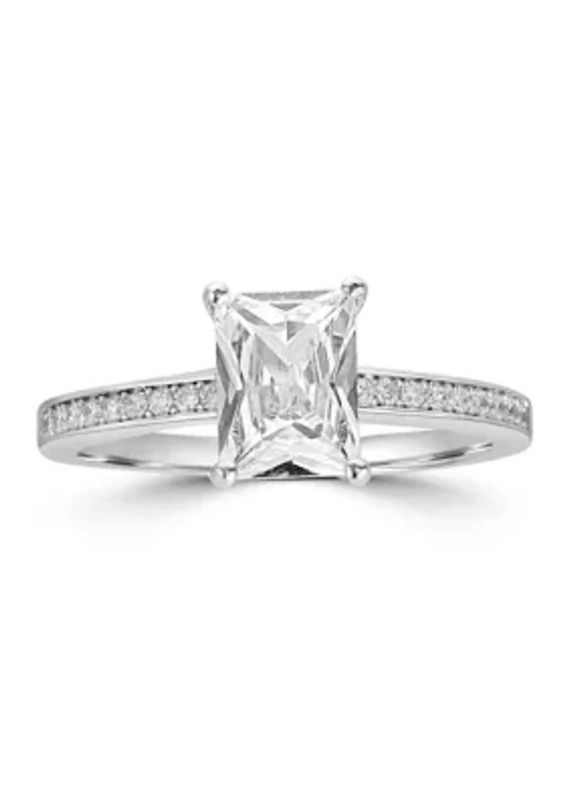 Sterling Silver White Cubic Zirconia Band Ring