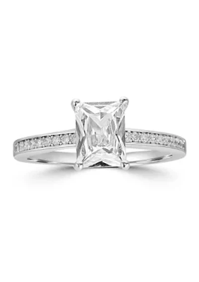 Sterling Silver White Cubic Zirconia Band Ring