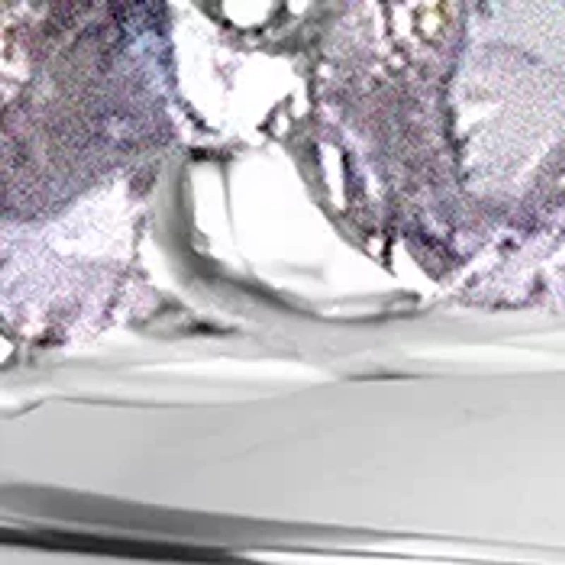 Fine Silver Plated Purple Cubic Zirconia Pavé Ring