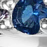 Fine Silver Plated Multi Color Cubic Zirconia Pavé Ring