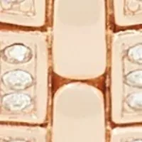 Rose Gold Tone 22 Millimeter Crystal Dial Watch