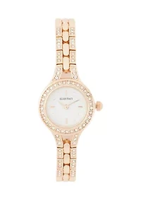 Rose Gold Tone 22 Millimeter Crystal Dial Watch