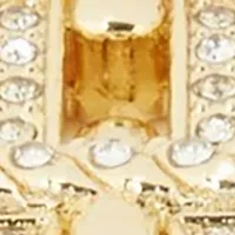 Gold Tone 20 Millimeter Crystal Bracelet Watch