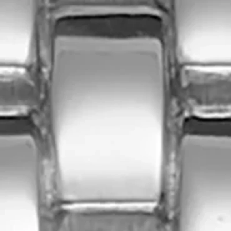 Silver Tone Mother of Pearl Square Mini Bracelet Watch