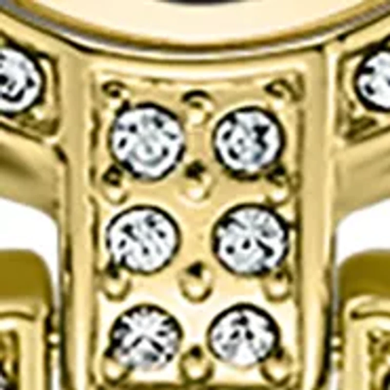 Oval Crystal Filigree Bracelet Watch