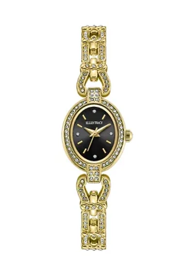 Oval Crystal Filigree Bracelet Watch